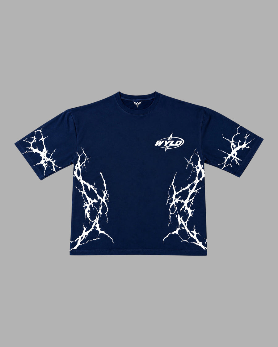 VENOM WAVE BOXY TEE - Navy Blue