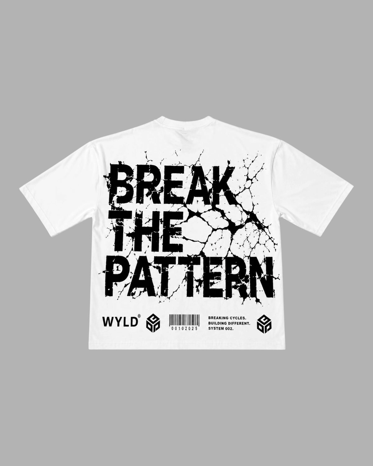 FRACTURED BOXY TEE - White